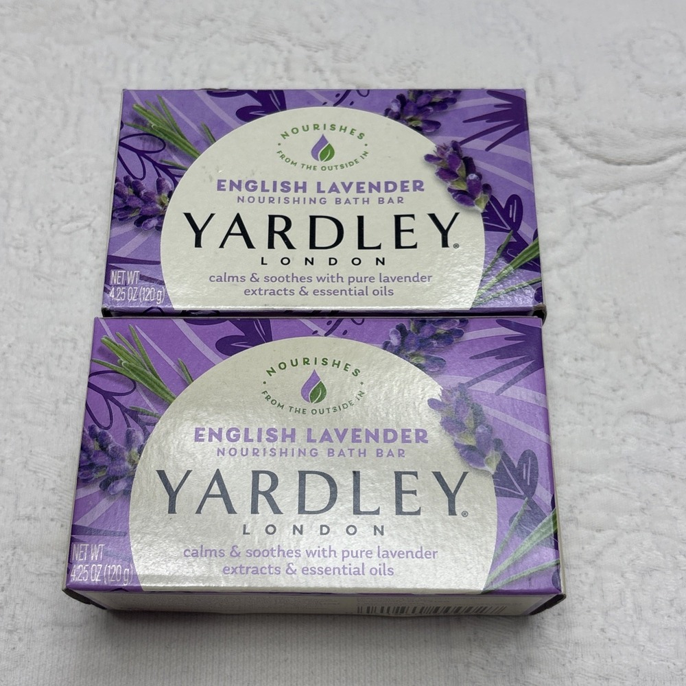 Yardley Nourishing Bath Bar Soap English Lavender 2 Pack 4 Ounces New Sealed